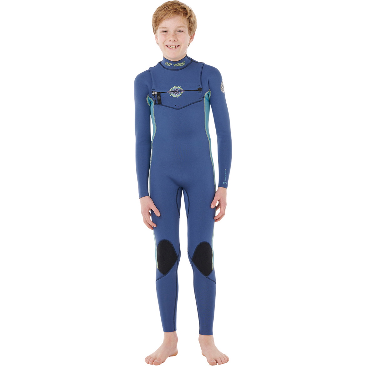 2026 Rip Curl Junior Dawn Patrol 3/2mm Chest Zip 147BFS - Light Navy
